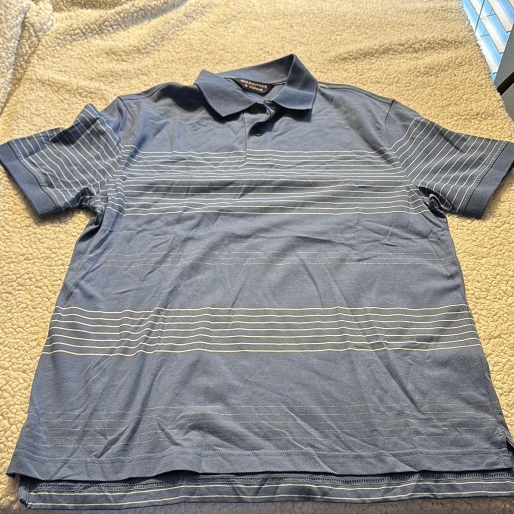 Roundtree & Yorke Blue Polo Shirt Classic Style